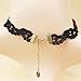 Charm.L Grace Flower Lace Gothic Lolita Pendant Choker Necklace Earrings Set Wedding Halloween Accessories