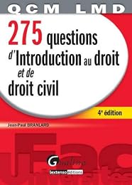275 questions d'introduction au droit et de droit civil