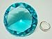 H-M SHOP Mother's Day Special: Small Sea Mist Color Glass Crystal Diamond Shaped Paperweight 2.25