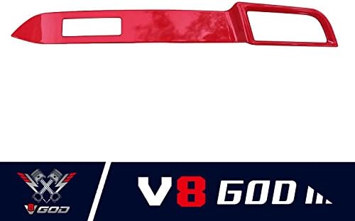 V8 GOD Car Interior Dashboard Copilot Accessories Air Condition Vent Trim Frame Cover for Mustang 2015-2017 (Gloss Red)