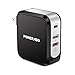 Poweradd Quick Charge 3.0 USB Wall Charger 43W with USB C Output, Foldable Plug for iPhone, Galaxy S7/S6/Edge/Plus, Note 5/4, LG G5 V10, HTC One A9/M9, Nexus 6, and More