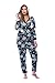 Just Love Adult Onesie / Pajamas Black - Snowflake Medium