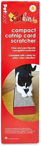 Petface Compact Catnip Card Scratcher, Provide Entertainment & Maintain Claw Condition, Red, Pack of 1 - Image 5