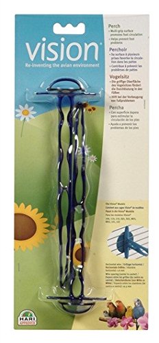 Vision Bird Cage Perch, Blue, 2-Pack