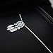 RoseSummer Dream Catcher Hollow Feather Pendant Bracelet Simple Chain Hand Jewelry (sliver)