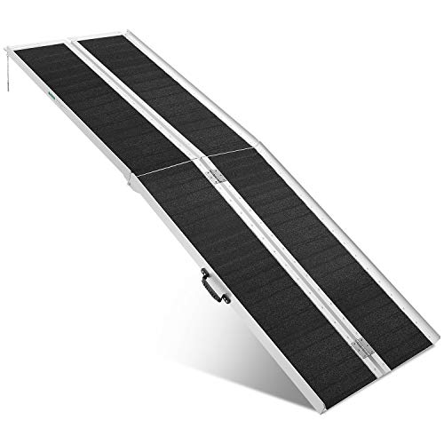 ORFORD Non Skid Multifold Wheelchair Ramp 8FT, Utility Mobility Access ...