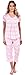 Patricia Women's Pleated Stretch Knit Short Sleeve Top and Capri 2 Piece Pajama Set