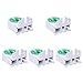 STONCEL 5 Pcs T5 Lamp Holder Tube Mount Socket Bi-Pin Base White, Green Plastic, Ceramic Material 54 Watts 2.5E+2 Volts AC 100-250V
