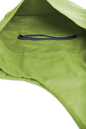 Yogiii Yoga Mat Bag | The Original YogiiiTote | Yoga Mat Tote Sling Carrier w/Large Side Pocket & Zipper Pocket | Fits Most Size Mats (Action Green)