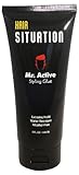 Mr. Active Styling Glue Hair Gel for Men - Water Resistance, Extreme Hold, Non-Flaking & Alcohol Free