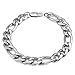 THREE KEYS JEWELRY 6mm 10mm Mens Figaro Chain for Men Cuban Link Chain Stainless Steel Bracelet Gifts Silver Figaro Bracelets for Women
