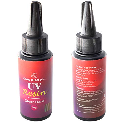 UV Resin Clear Hard,QIAO QIAO DIY UV Epoxy Resin Glue Quick Cured by