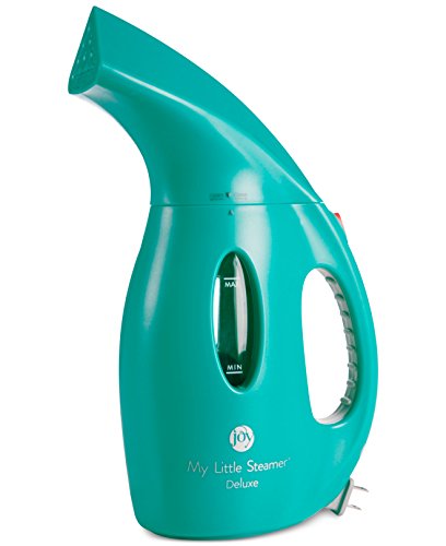 Joy Mangano My Little Steamer® Go Mini® Hand Steamer 900 Watt Portable Lightweight Travel Clothing Fabric Steamer Quick Heating Automatic Shut off Compact and Stylish (teal)