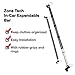 Zone Tech Automotive Expandable Clothes Hanger Bar - 2-Piece Premium Quality Black Heavy Duty Retractable Vehicle Clothing Rod for Travel, Extendable 34”- 62”-Perfect for Car, Trucks & SUV