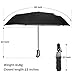 Auto Open Close Umbrella, MCIRCO Travel Umbrella Wind proof Compact Automatic Umbrella Unbreakable Lightweight Foldable Black Rain Umbrella with Slip Proof Handle and Reflective Stripe