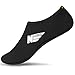 JustOneStyle NBERA Barefoot Flexible Skin Athletic Water Shoes Aqua Socks for Beach Swim Surf Yoga Exercise (7.2XL (US W:10.5~11 M:9.5~10.5), Black)