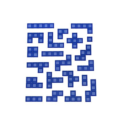 Blokus Game Replacement Parts ~ 21 BLUE PIECES