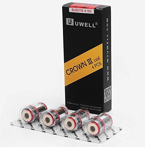 4pcs Replacement U'w'e'l'l Cro'vn 3' c'o'il's|O.5 ohm|