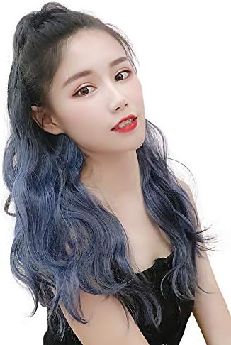 Yjinco ポニーテールウィッグ グラデーションカラー エクステンション ポイントウィッグ ウェーブ 巻き髪 エクステ ロング カール ヘアークリップ 簡単クリップ 耐熱 Yjwm019