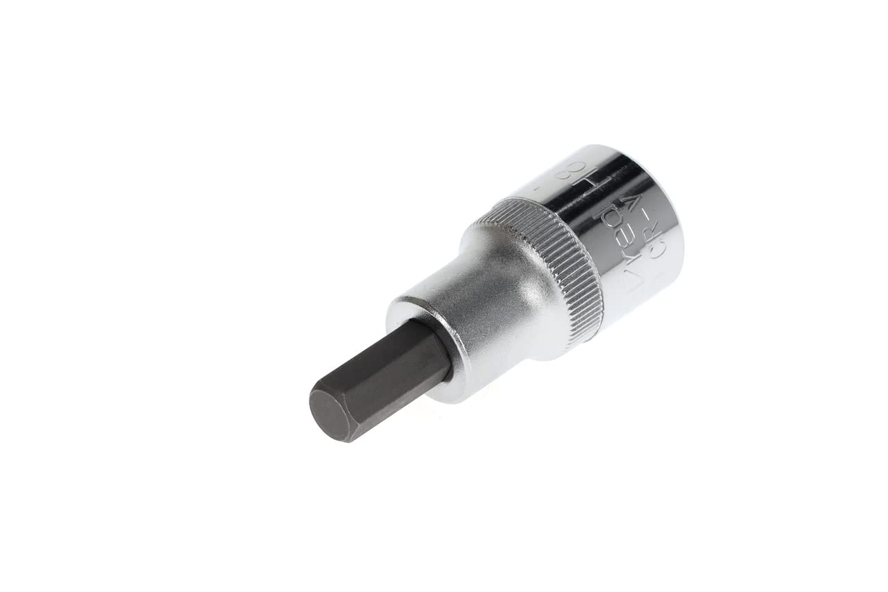 GEDORE red Screwdriver bit socket hex, 8 mm AF, 1/2" 12.5 mm, Screwdriver bit socket, Tool, R62550810, Steel
