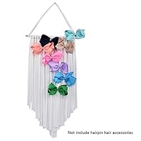 Spachy Hairband Holder Hairpin Accessories DIY Barrette Wall Hanging Hairclip Organizer Hair Bows Display for Home Toddler Room Nursery Decor(White)