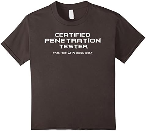 unisex-child Certified Penetration Tester Ethical LAN Down Hacker T-Shirt 12 Asphalt