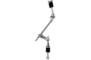 TUOREN Cymbal Boom Arm Stacker Attachment with Multi-Clamp, 10.2 inch Adjustable Cymbal Arm Holder and 6.6 inch Straight Cymbal Stacker for 8mm Cymbal Stand Tops Mount (Black 10)