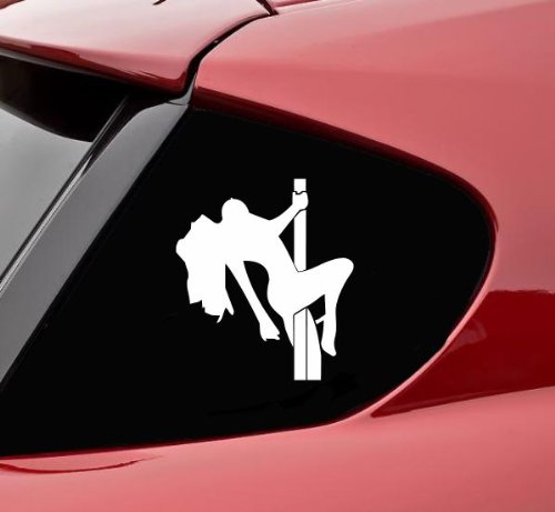 Stripper Pole vinyl decal bumper sticker