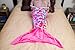 PixieCrush Mermaid Tail Blanket for Teenagers/Adults & Kids Thick, Plush Super Comfy Fleece Snuggle Blanket with Double Stitching, Keep Feet Warm (Large, Pink, Blue, Coral, Purple)