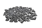 Milltown Merchants Smooth Mosaic Pieces (400-450 Per Bag), 1 Pound (16 oz.) (1 Pound, Black)