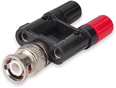 DCFun BNC to Banana Adapter, BNC Male Plug to 2X 4mm Dual Banana Female Jack Socket Binding Post RF Coax Coaxial Splitter Connector - 2 Pack