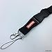 Urban Fashion Streetwear Lanyard, Neck Strap Keychain Holder for Keys, Phones, Bags, Accessories (Black w/Red Box Logo)