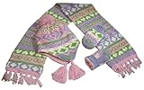 N'Ice Caps Little Girls and Infants Sherpa Lined Knitted 3 PC Set with Designs