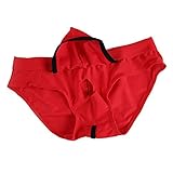 Sexy Underwear Men's Boxer Briefs Shorts Bulge Pouch Soft Underpant(XL,Red)