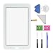 White Touch Digitizer Screen Replacemen for Samsung Galaxy Tab 3 Lite 7.0 T110 SM-T110 (No Earpiece Hole - Black) + PreInstalled Adhesive with Tools