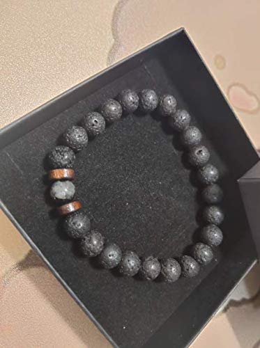 Men Bracelet Natural Moonstone Bead Tibetan Buddha Bracelet Chakra Lava Stone Diffuser Bracelets Men Jewelry Gift Drop (A)