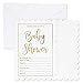 Juvale 36-Pack Gold Foil Unisex Baby Shower Invitations with Envelopes 5 x 7 Inches