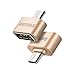 Joyshare Micro USB OTG to USB Adapter - Micro USB Male OTG to USB Female Adapter - Gold - 1 Pack