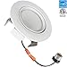 4-inch LED Gimbal Recessed Retrofit Downlight, 10w, 3000k, 650 lumens, CRI 91, Warm White, Round Lens, ETL listed, EnergyStar, Dimmable