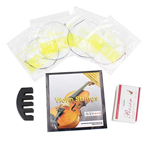 KOROWA 3PCS Great Violin Mute/Silencer Rosin String Set Instrument Accessories Set for Violin Lovers