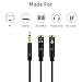 Headset Adapter for Headsets with Separate Headphone and Microphone Plugs 3.5mm Stereo Audio Male to 2 Female Headset Mic Y Splitter Cable Adapter(Black)