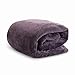 HYSEAS Flannel Fleece Throw Blanket Dark Grey - Super Soft Plush Microfiber Solid Blanket for Couch, Bed, Chair, Sofa - Fuzzy Cozy Lightweight - 50x60 Inch