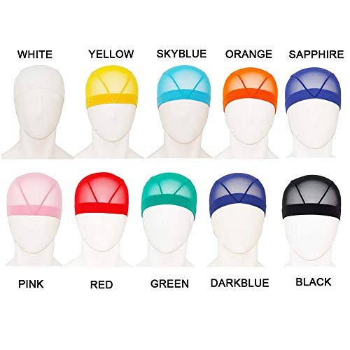 CNYE Japanese Mesh Swim Cap Light Weight Strong Durable Breathable Swim Cap Mesh Cap for Wigs(Black, L) - Thumbnail 5