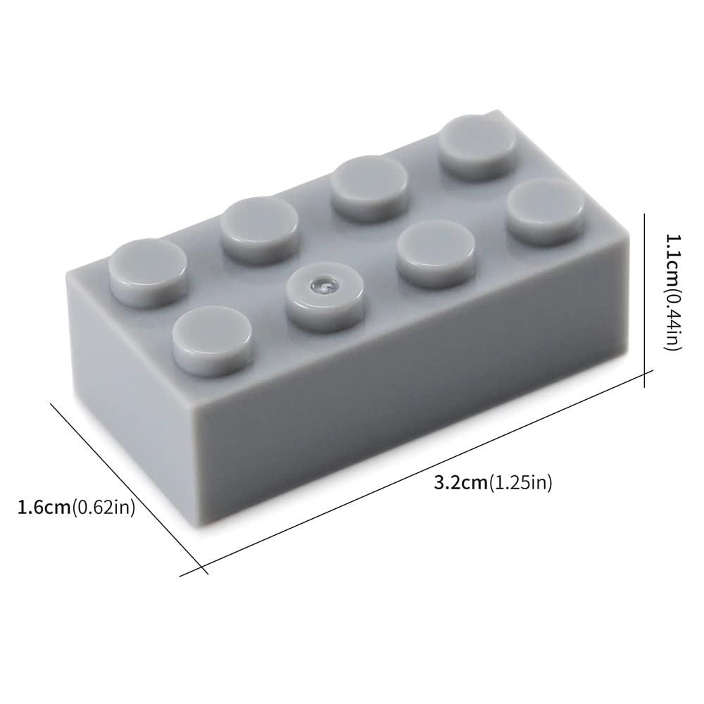 Mua Feleph Basic Parts 320 Pieces 2x4 Light Gray Bricks Building ...