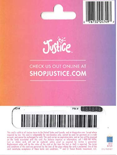 Justice Gift Card $25
