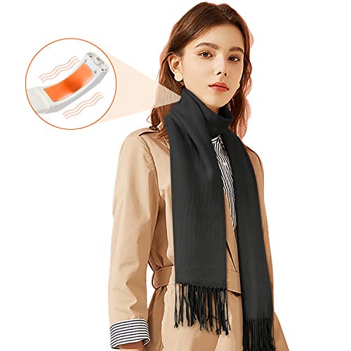 TEAMYO Heated Scarf Recharger, Cashmere Scarf with Semiconductor Heating, Classic Lightweight Winter Scarfs for Women and Men, Long Lasting Soft Warm Heated Neck Wrap for The Aged Child and Adult