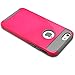 iPhone 6 Case, MagicMobile Cute Protective Hard Shockproof [Drop Protection] Fashion Cover for Apple iPhone 6 (4.7') Impact Resistant Hybrid Thin Armor Case [ Hot Pink / Gray ] with Clear Screen Protector.