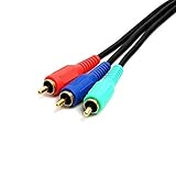 Cmple - 3-RCA Male to 3RCA Male RGB Component Video Cable For HDTV - 25 Feet