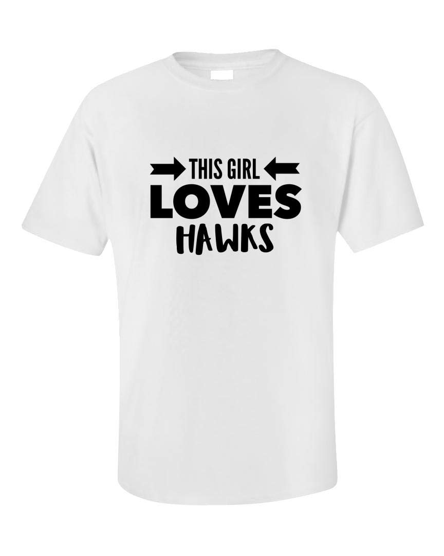 Cute Hawks Design This Girl Loves Falcon Gift Idea Raptor Theme Bird Of Prey Unisex T Shirt