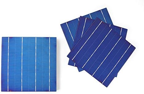 Fraflor 50Pcs 6x6 Polycrystalline Silicon Solar Cells156156mm Poly Solar Cell 4.4W Sunpower for DIY Poly Solar Panel Solar Charger
